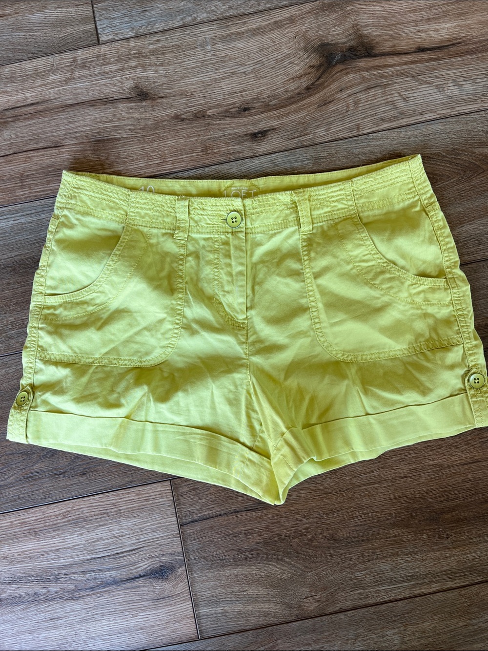 LOFT Yellow Women's Bermuda Shorts